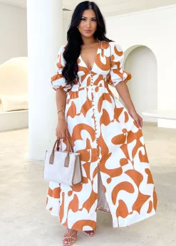 Women Gingham & Heels Maxi>Abriella Maxi Dress