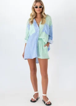 Women Gingham & Heels Shorts><noscript><img width=