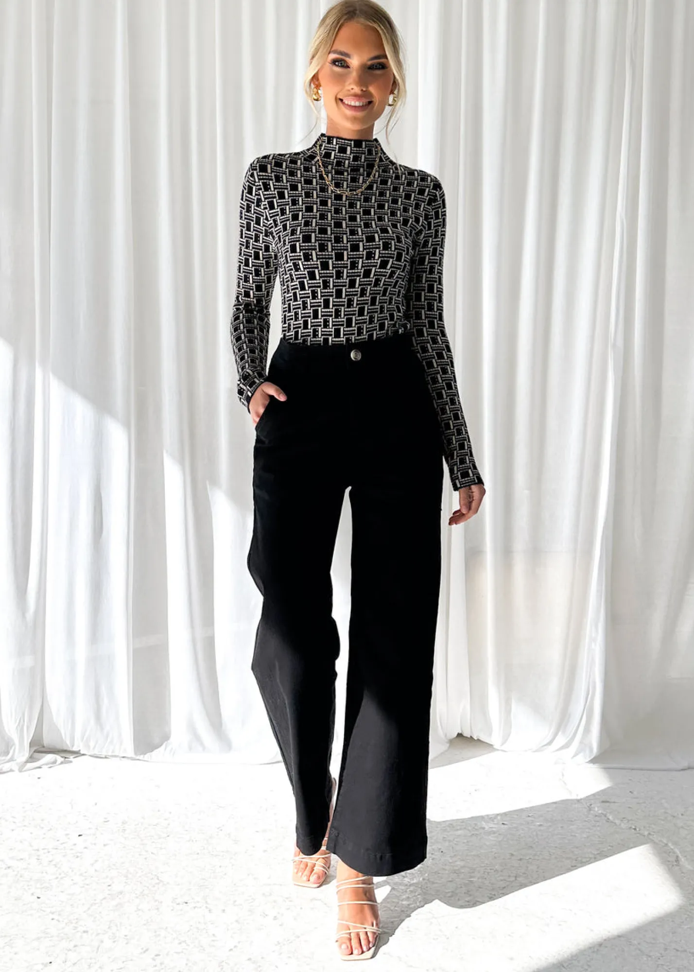 Women Gingham & Heels Jeans>Addie Stretch Jeans