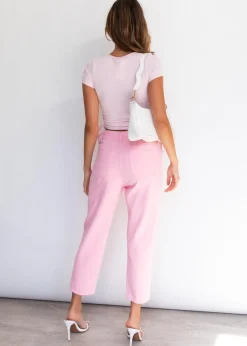 Women Gingham & Heels Crops><noscript><img width=