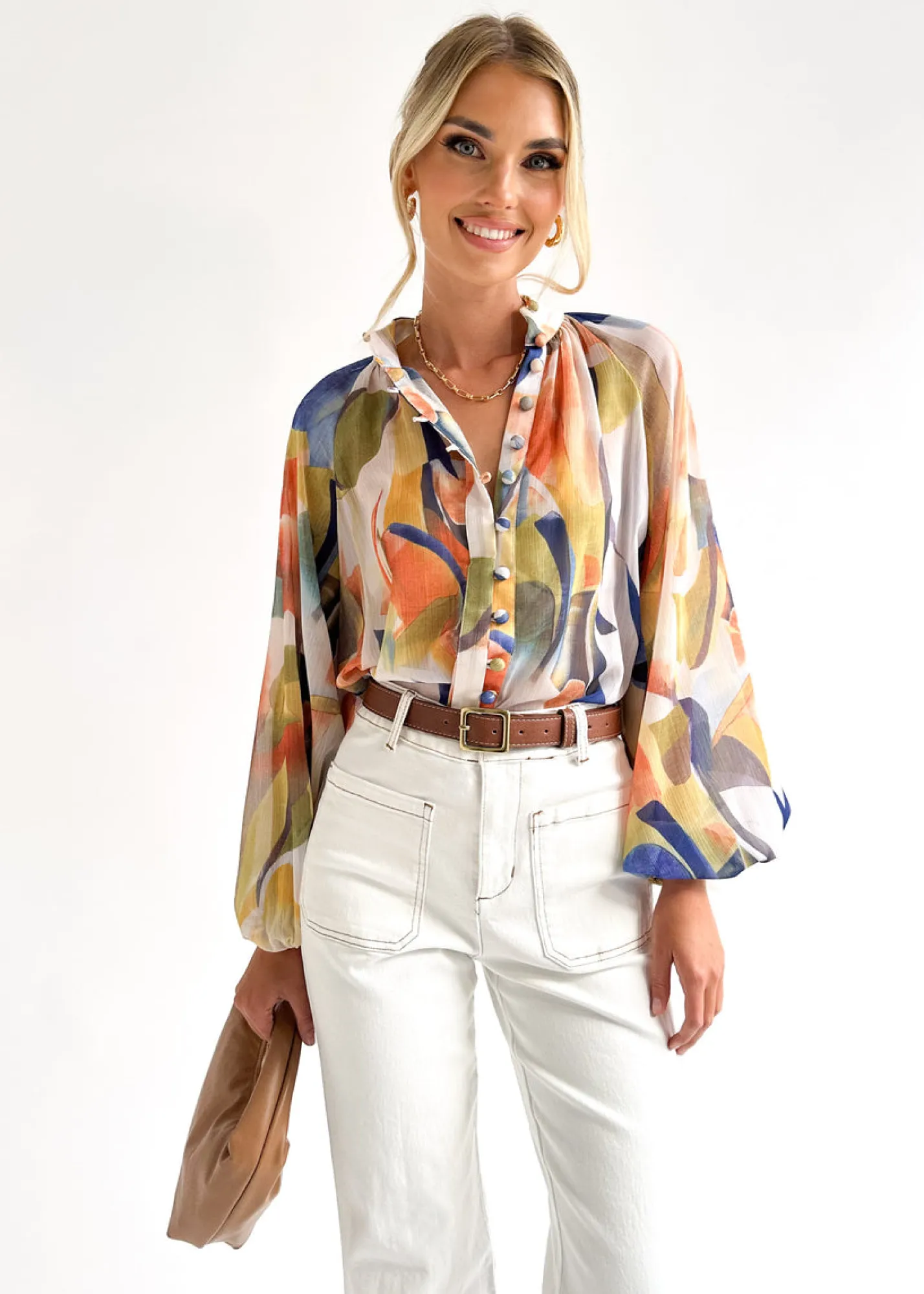 Women Gingham & Heels Blouses>Adeena Blouse