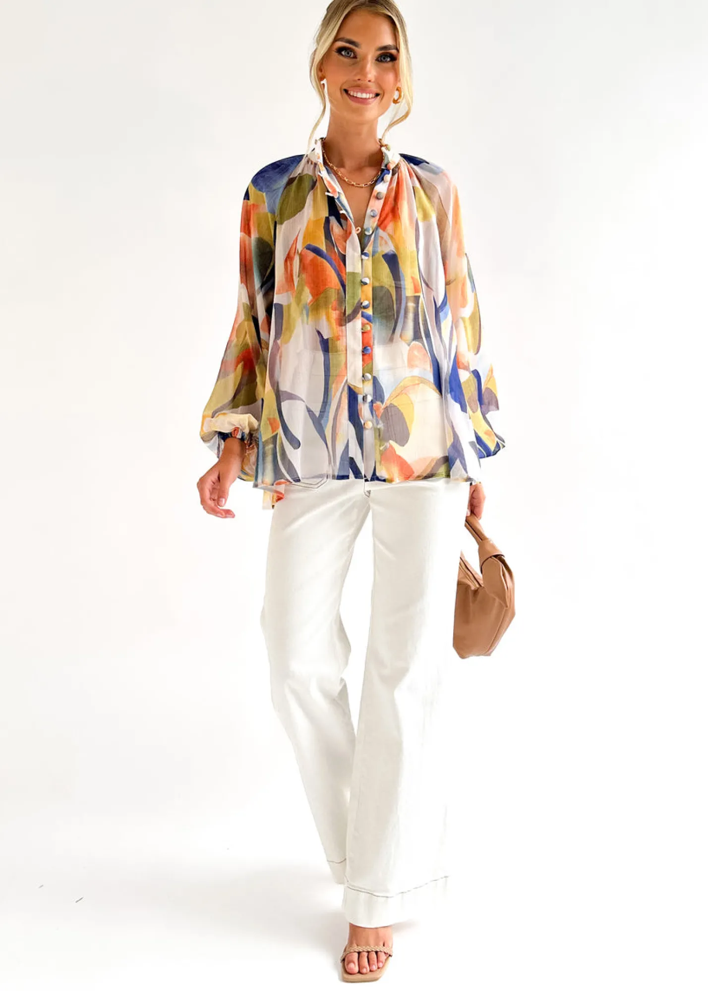Women Gingham & Heels Blouses>Adeena Blouse