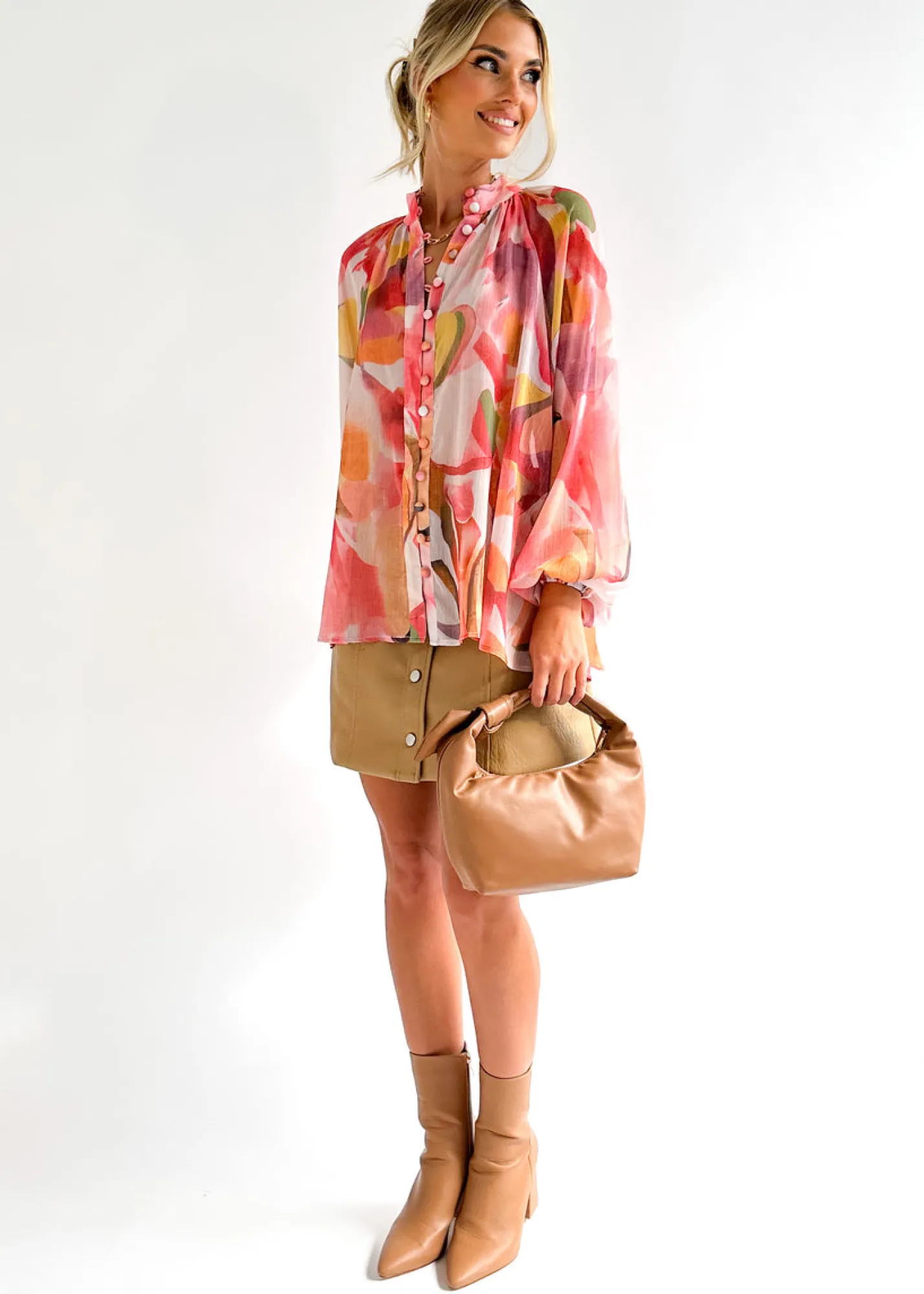 Women Gingham & Heels Blouses>Adeena Blouse