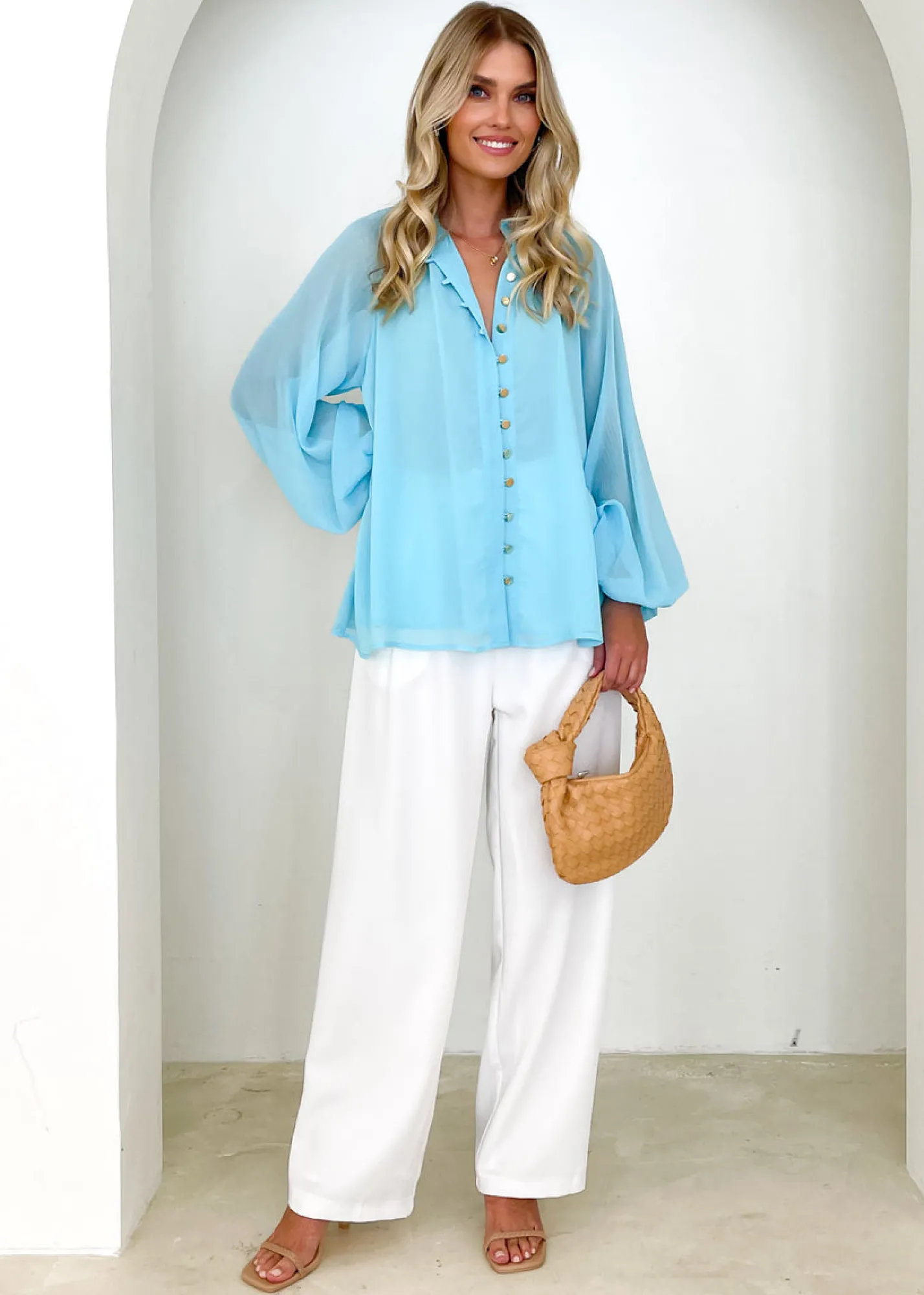 Women Gingham & Heels Blouses>Adeena Blouse