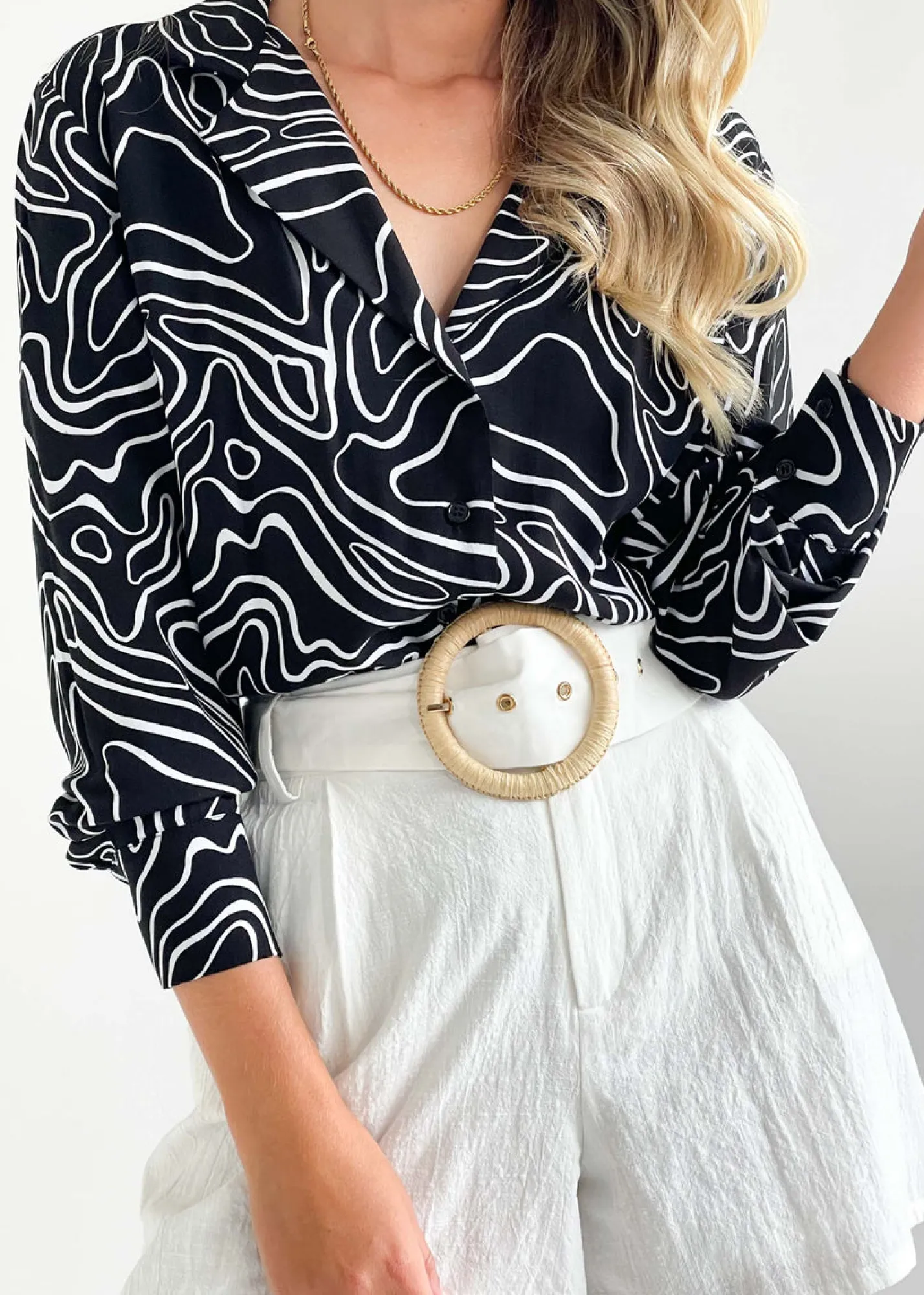 Women Gingham & Heels Sets>Adelina Shirt