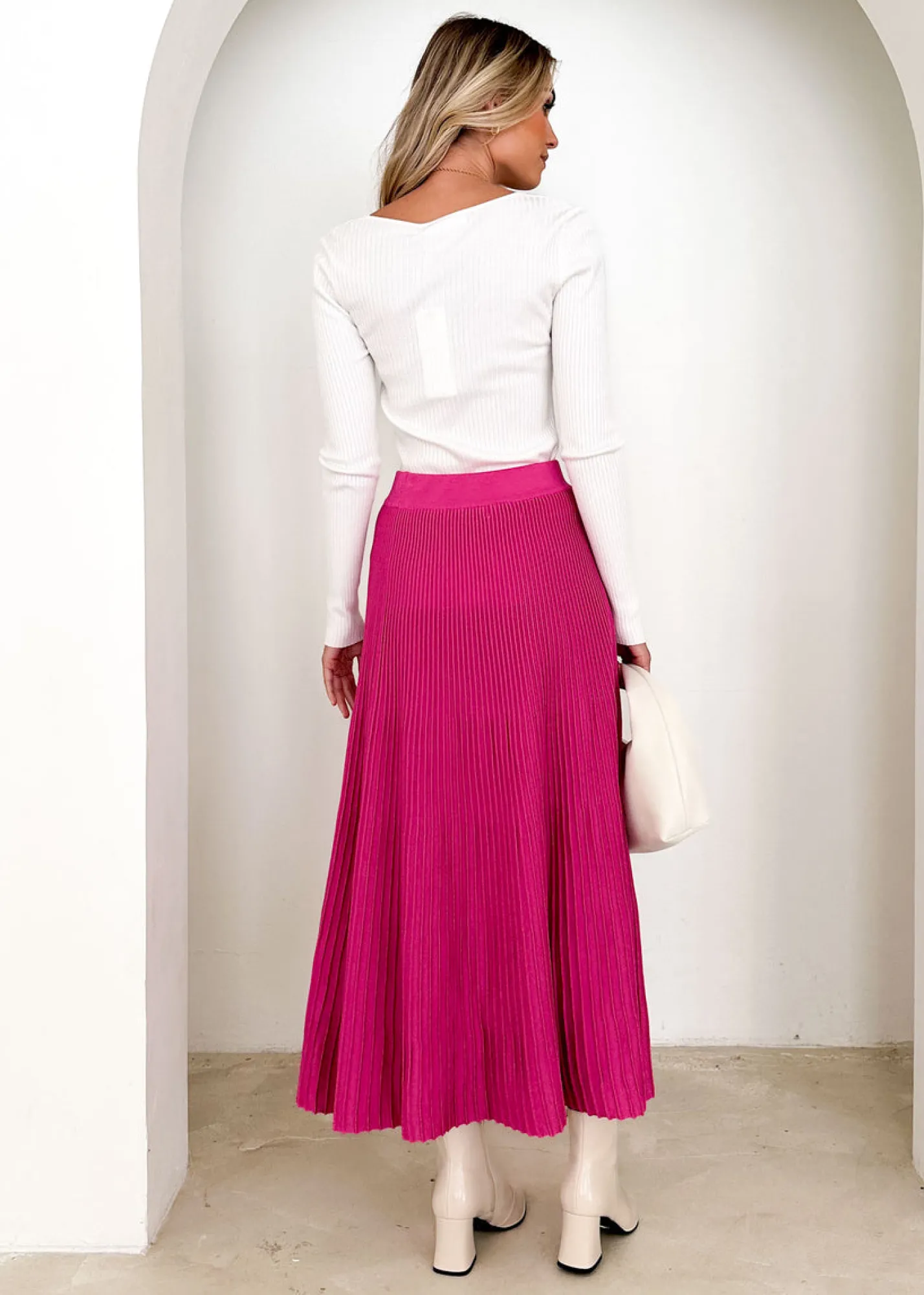 Women Gingham & Heels Skirts>Aleisha Knit Midi Skirt