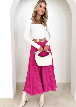 Women Gingham & Heels Sets>Aleisha Knit Midi Skirt