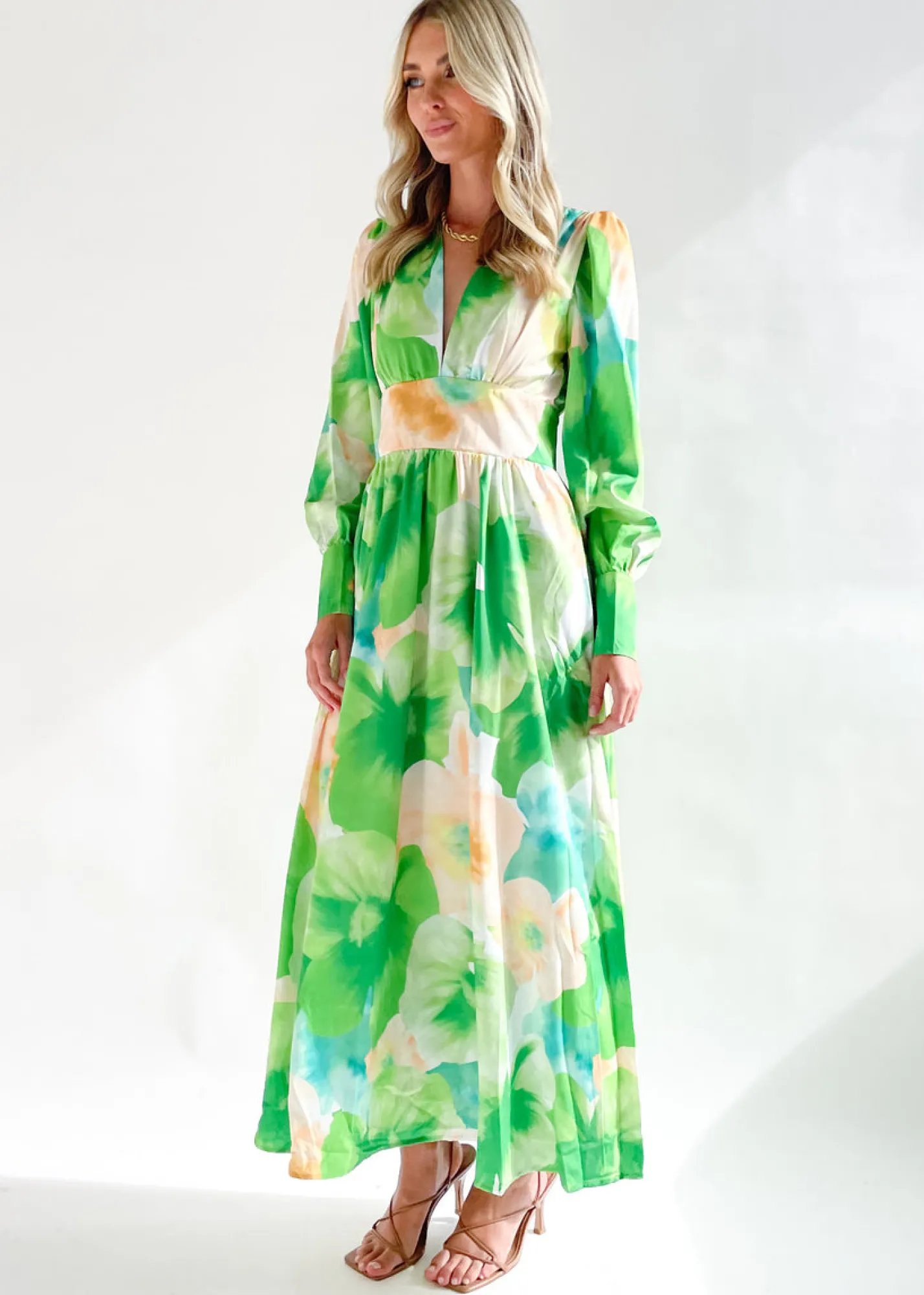 Women Gingham & Heels Maxi>Aletha Maxi Dress