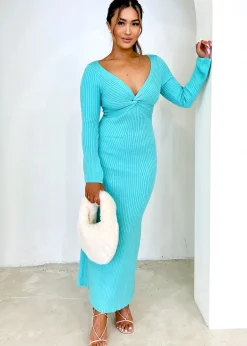 Women Gingham & Heels Knit Dresses>Aleyna Knit Midi Dress
