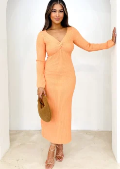 Women Gingham & Heels Knit Dresses>Aleyna Knit Midi Dress