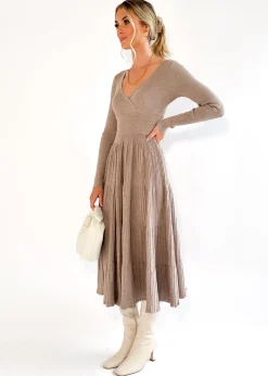 Women Gingham & Heels Knit Dresses><noscript><img width=