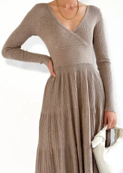 Women Gingham & Heels Knit Dresses><noscript><img width=