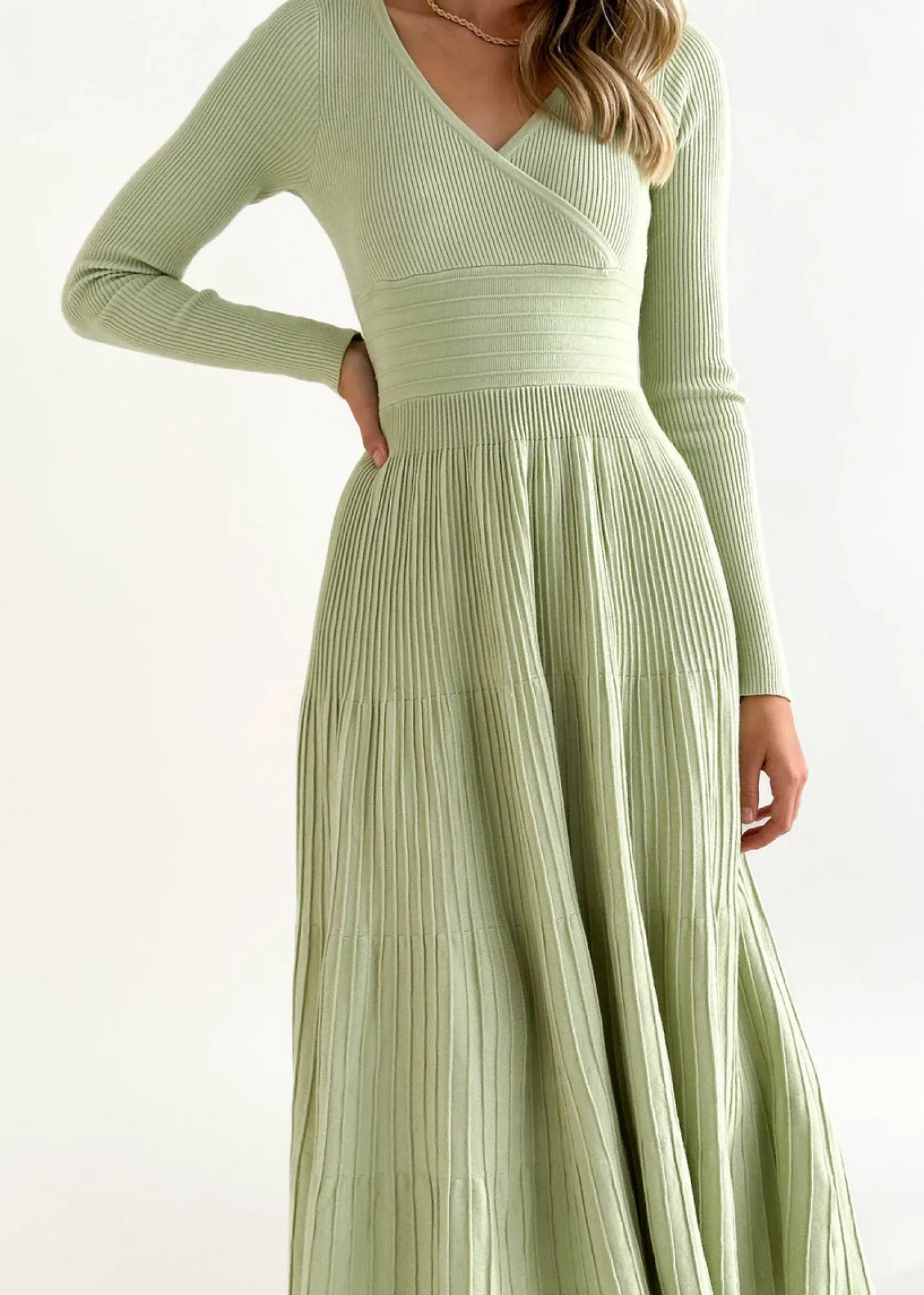 Women Gingham & Heels Knit Dresses>Alise Knit Midi Dress