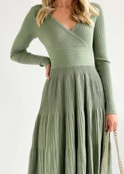 Women Gingham & Heels Knit Dresses><noscript><img width=