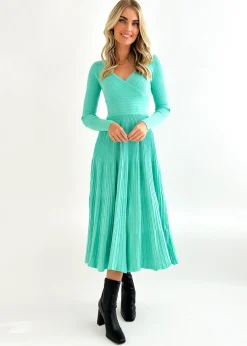 Women Gingham & Heels Knit Dresses>Alise Knit Midi Dress