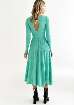 Women Gingham & Heels Knit Dresses><noscript><img width=