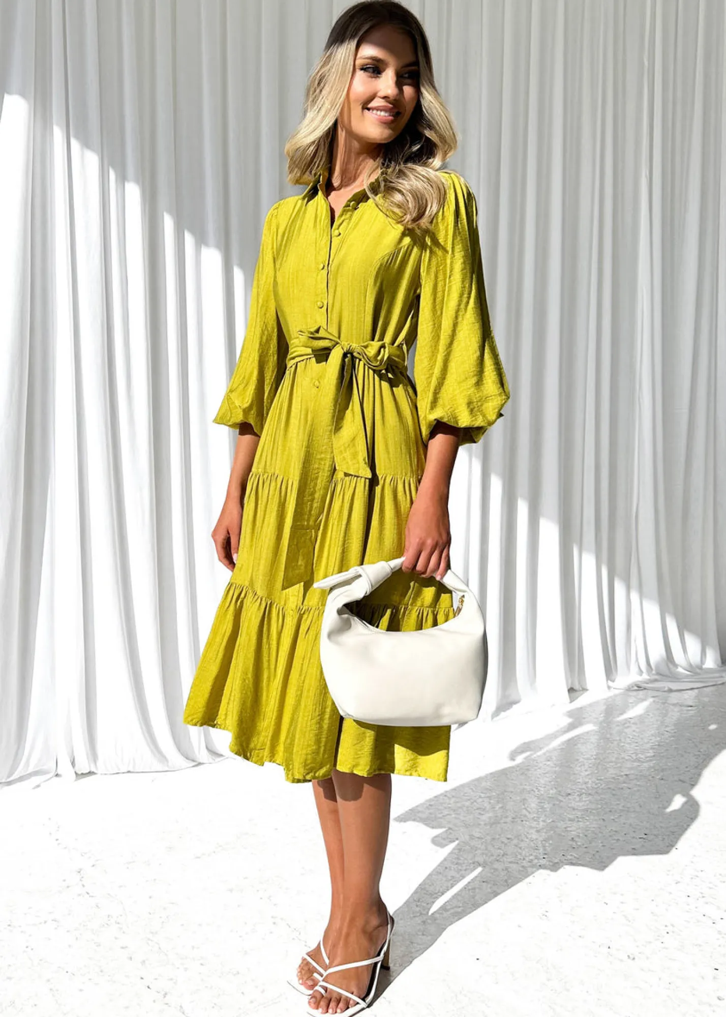 Women Gingham & Heels Midi>Allamaye Midi Dress