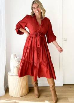 Women Gingham & Heels Midi>Allamaye Midi Dress