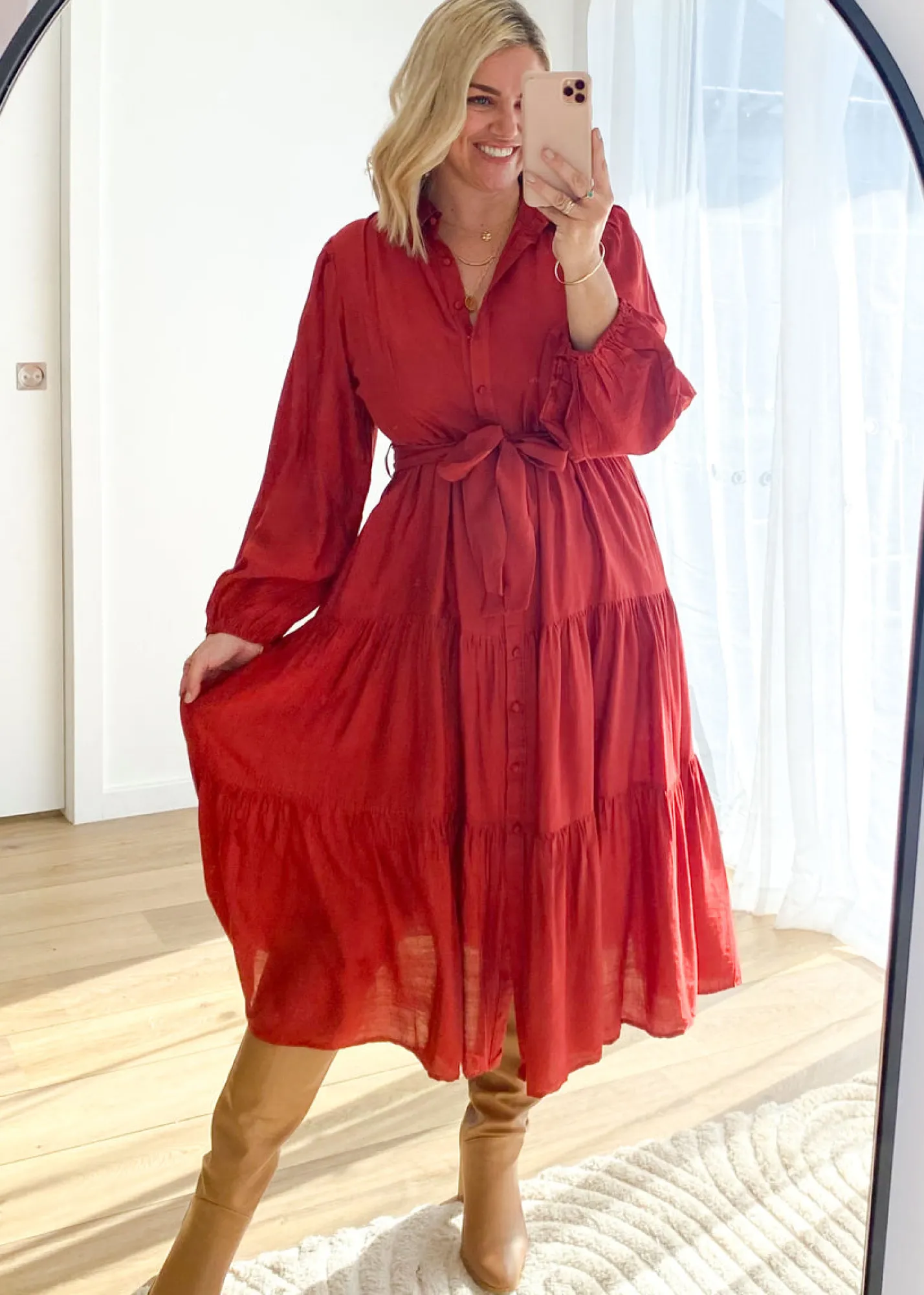 Women Gingham & Heels Midi>Allamaye Midi Dress