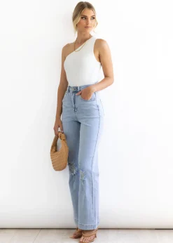 Women Gingham & Heels Jeans><noscript><img width=