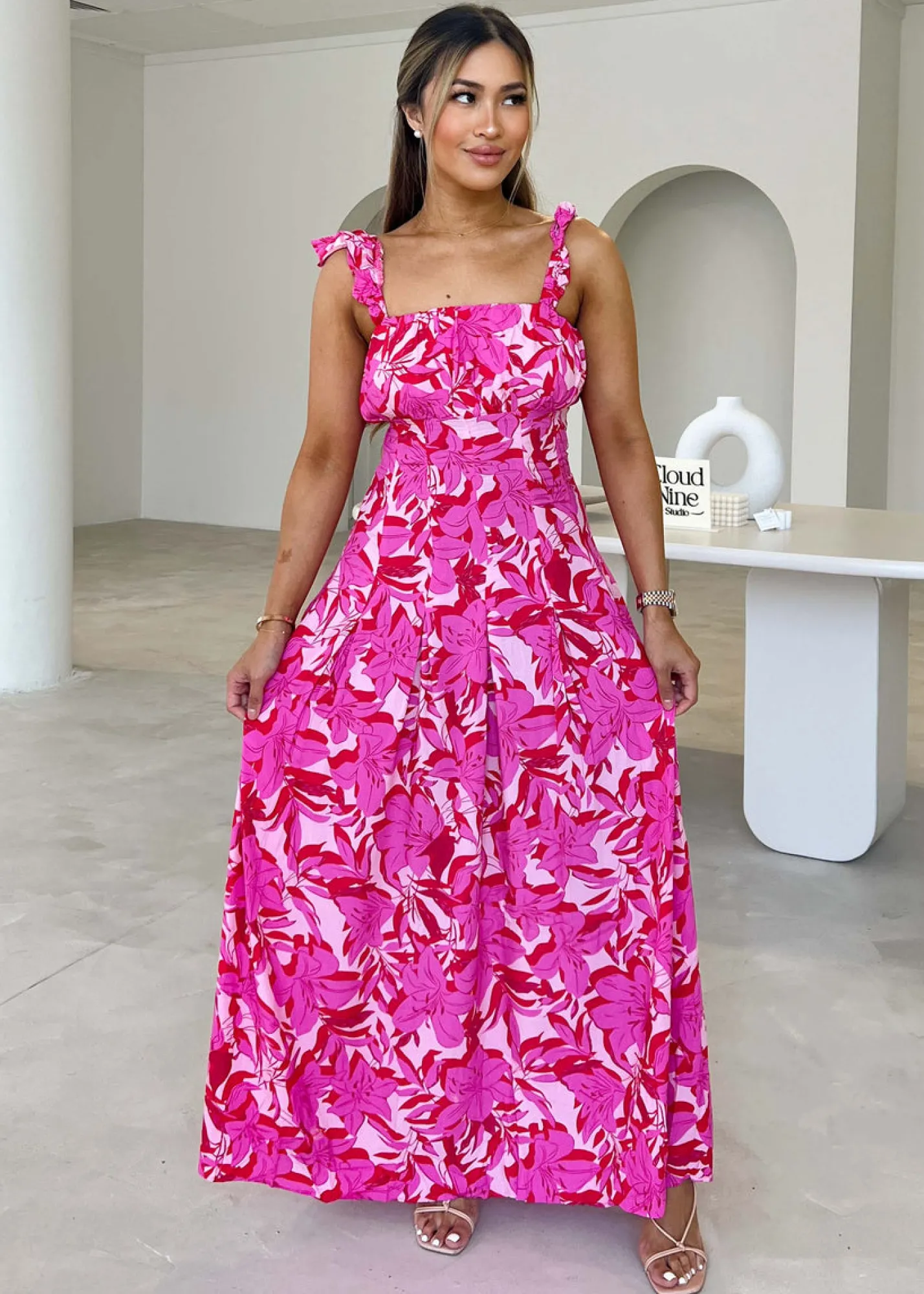 Women Gingham & Heels Maxi>Amaley Maxi Dress