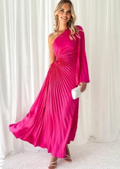 Women Gingham & Heels Midi>Amore One Shoulder Midi Dress