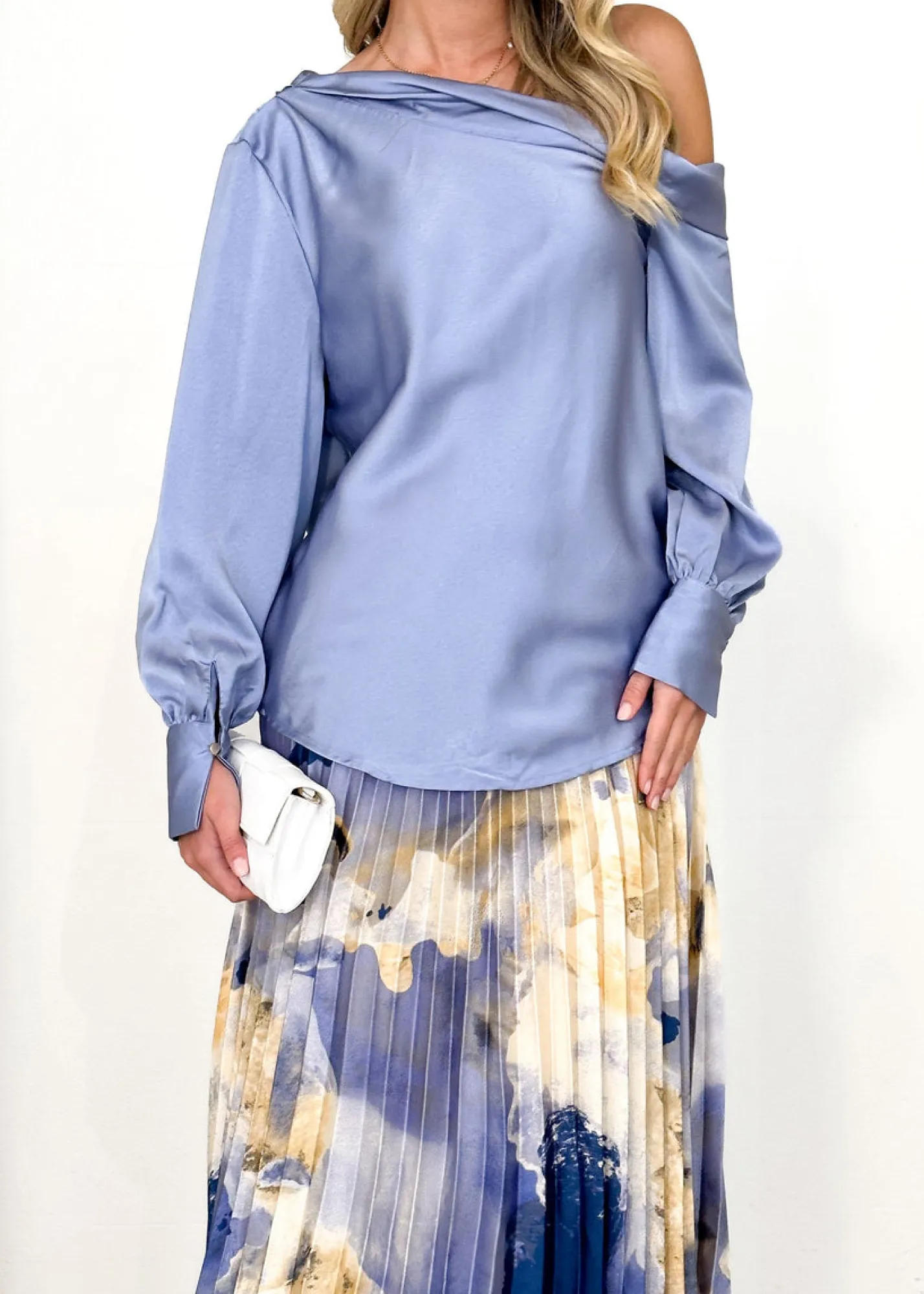 Women Gingham & Heels Blouses>Anka One Shoulder Blouse