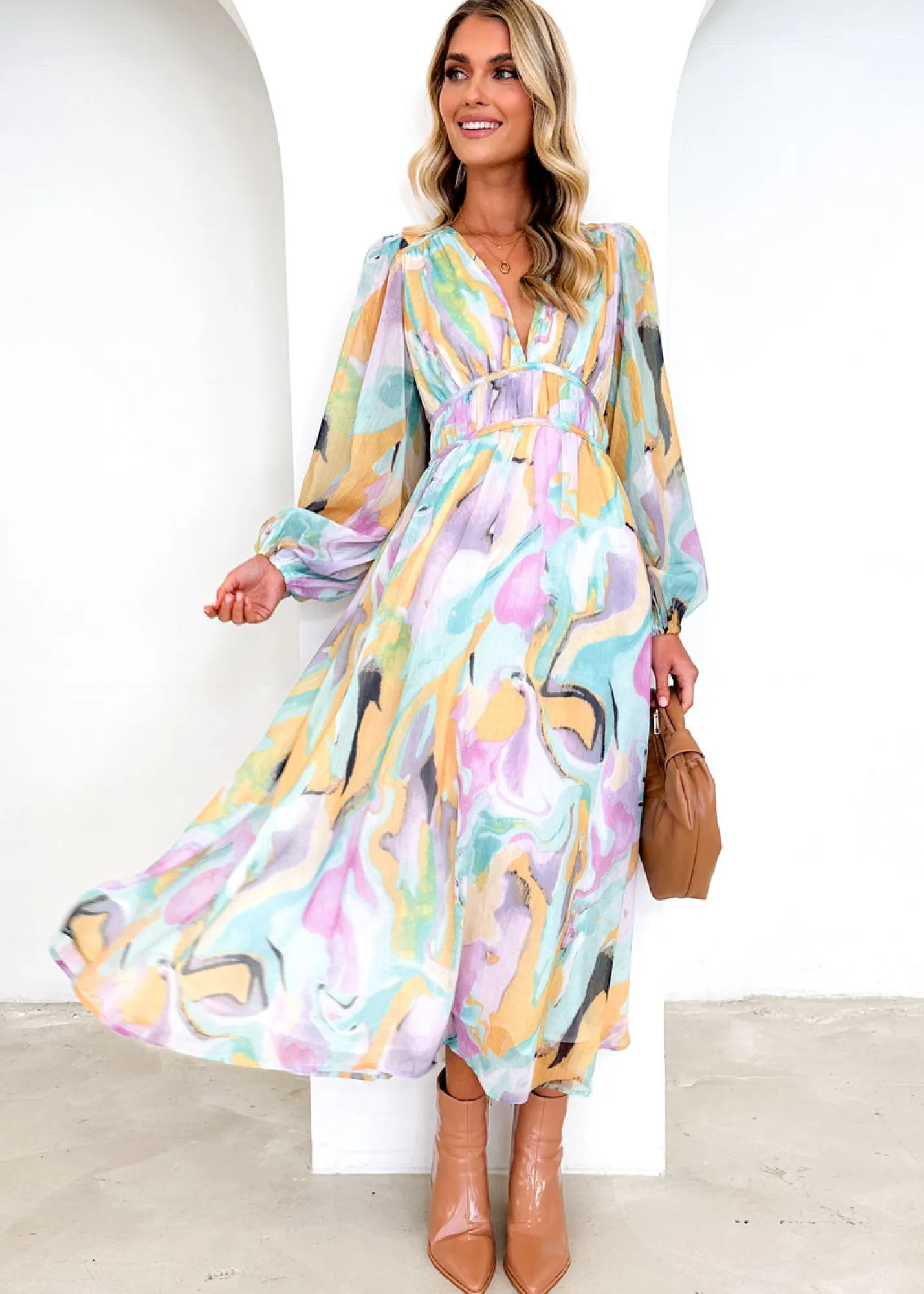 Women Gingham & Heels Maxi>Anniston Maxi Dress