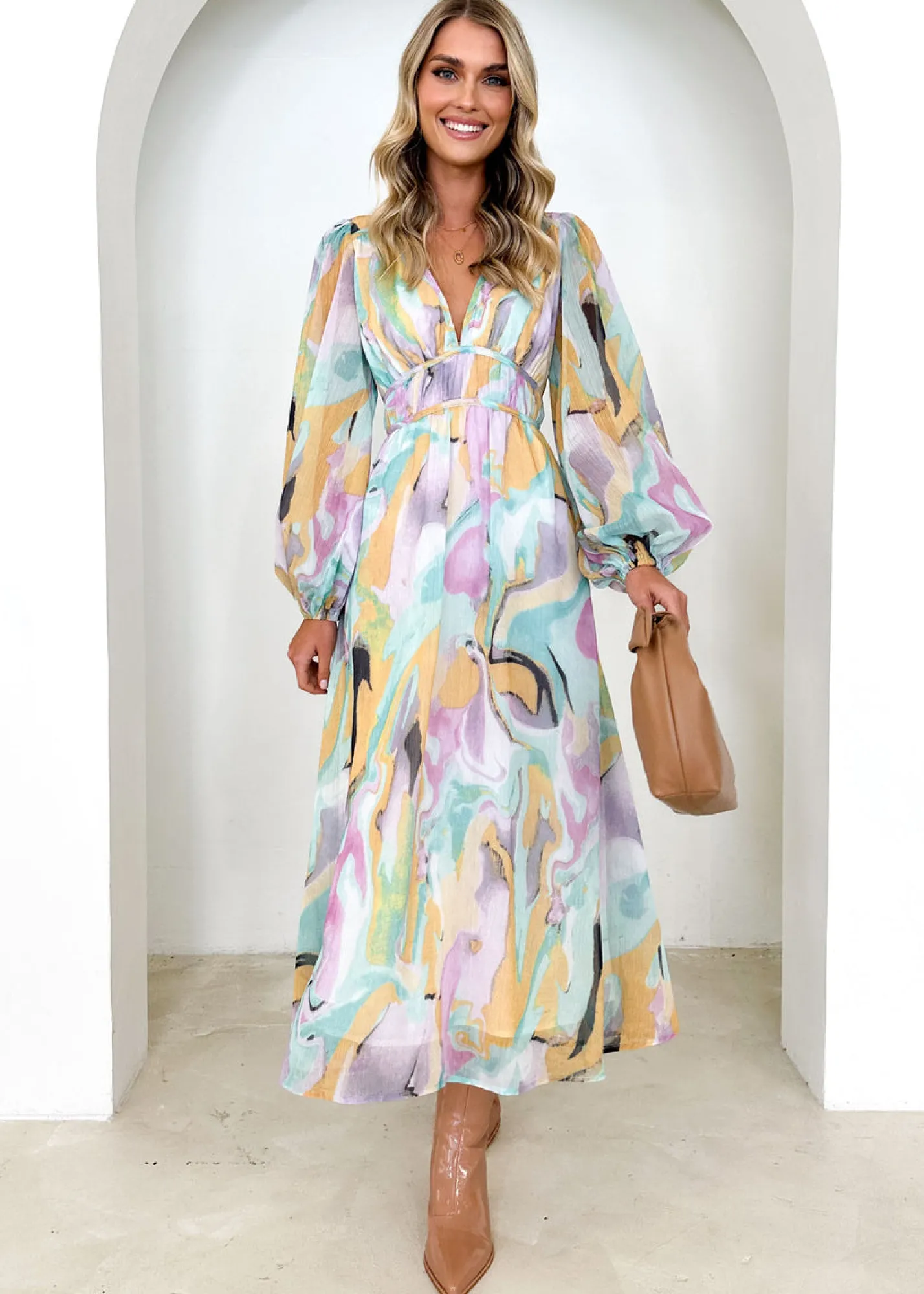 Women Gingham & Heels Maxi>Anniston Maxi Dress