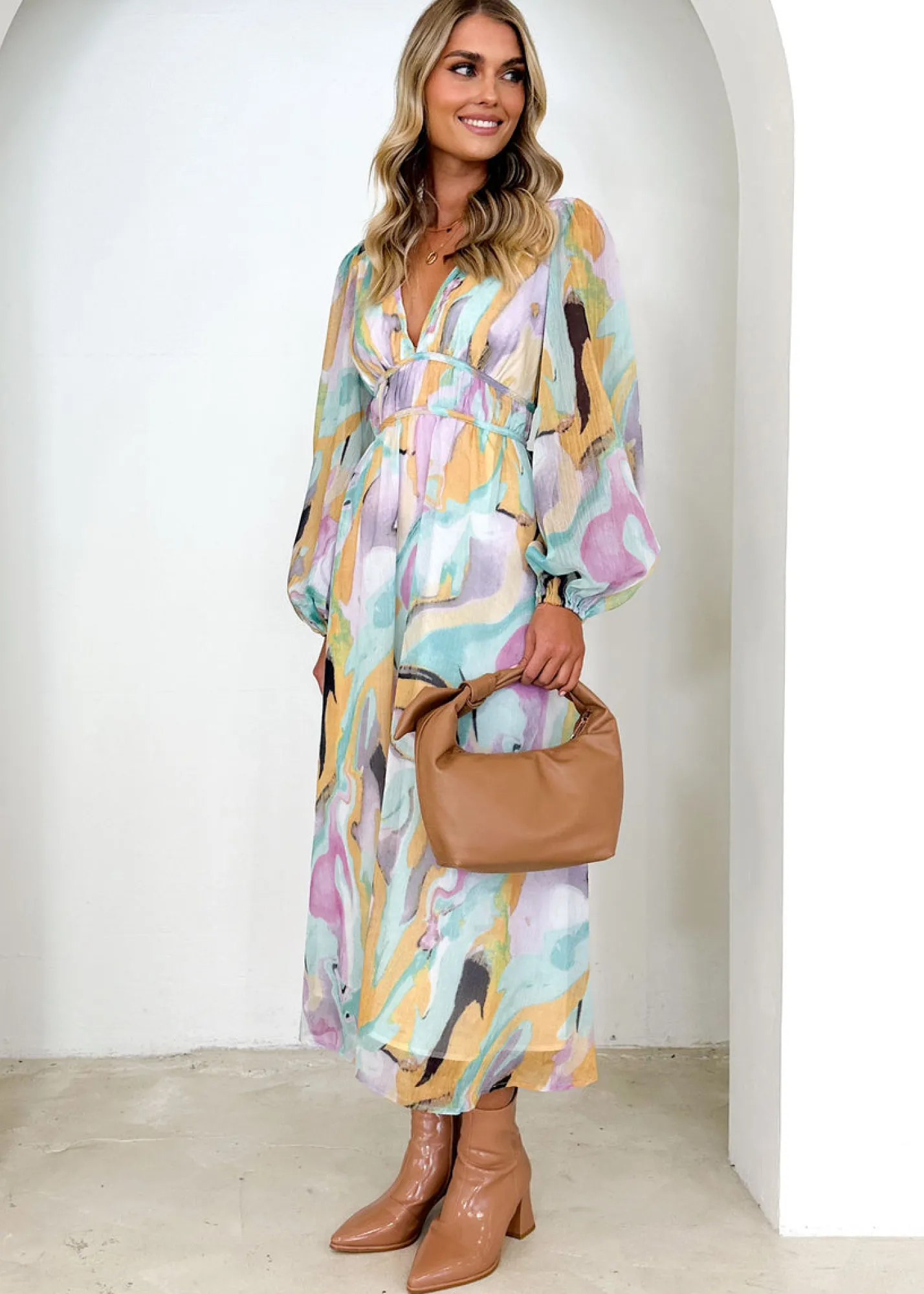 Women Gingham & Heels Maxi>Anniston Maxi Dress