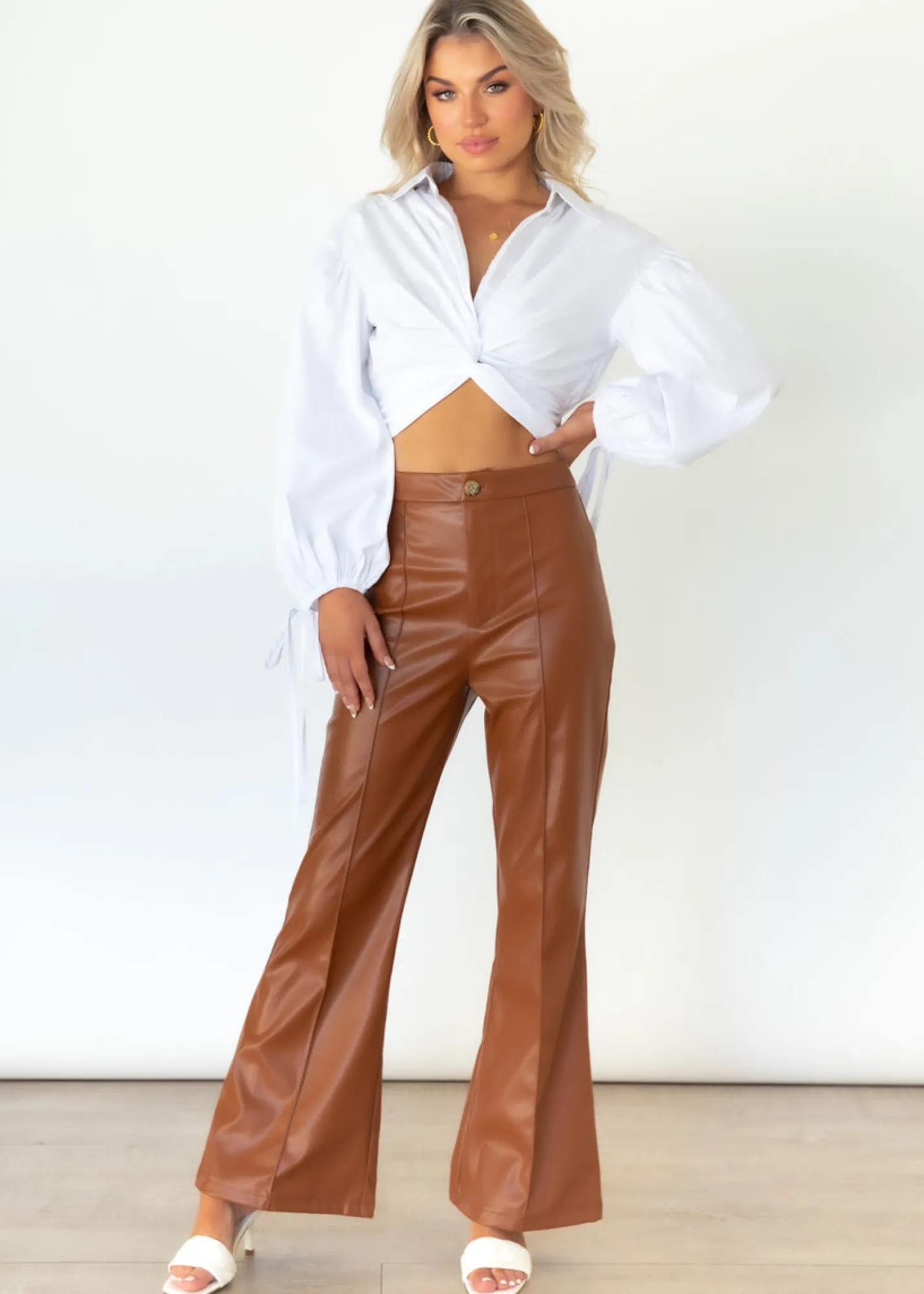 Women Gingham & Heels Pants>Anoki Pu Pants