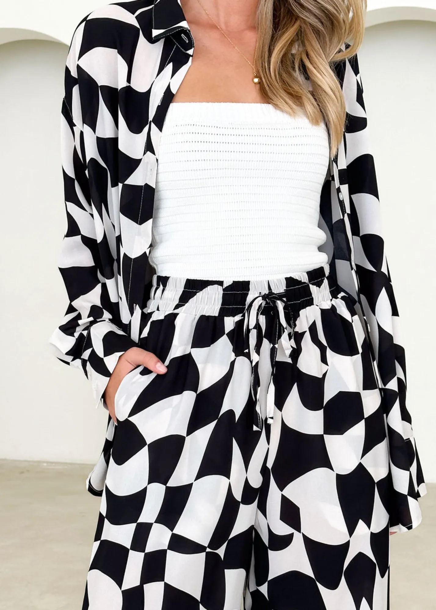 Women Gingham & Heels Sets>Antonella Shirt