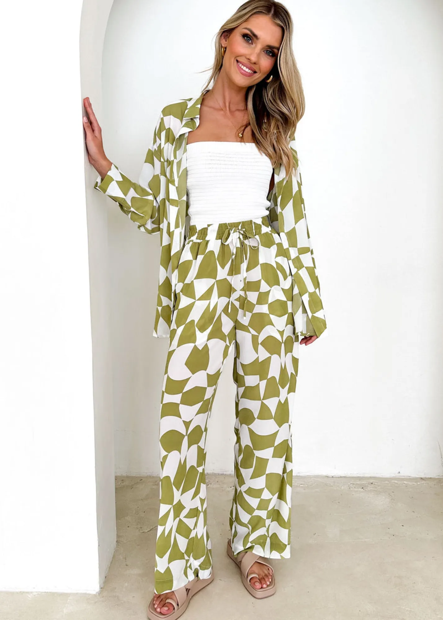 Women Gingham & Heels Sets>Antonella Shirt