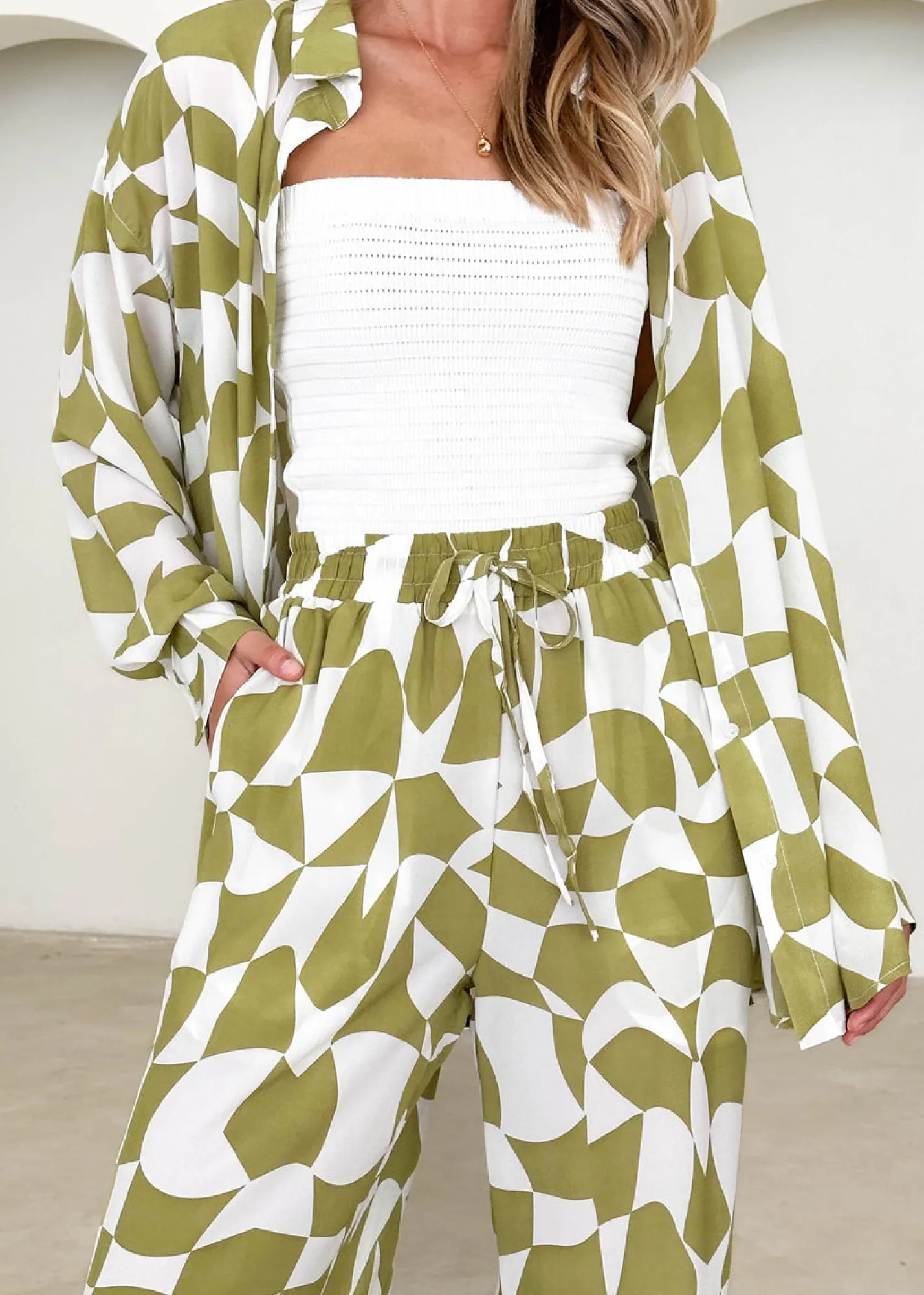 Women Gingham & Heels Sets>Antonella Shirt