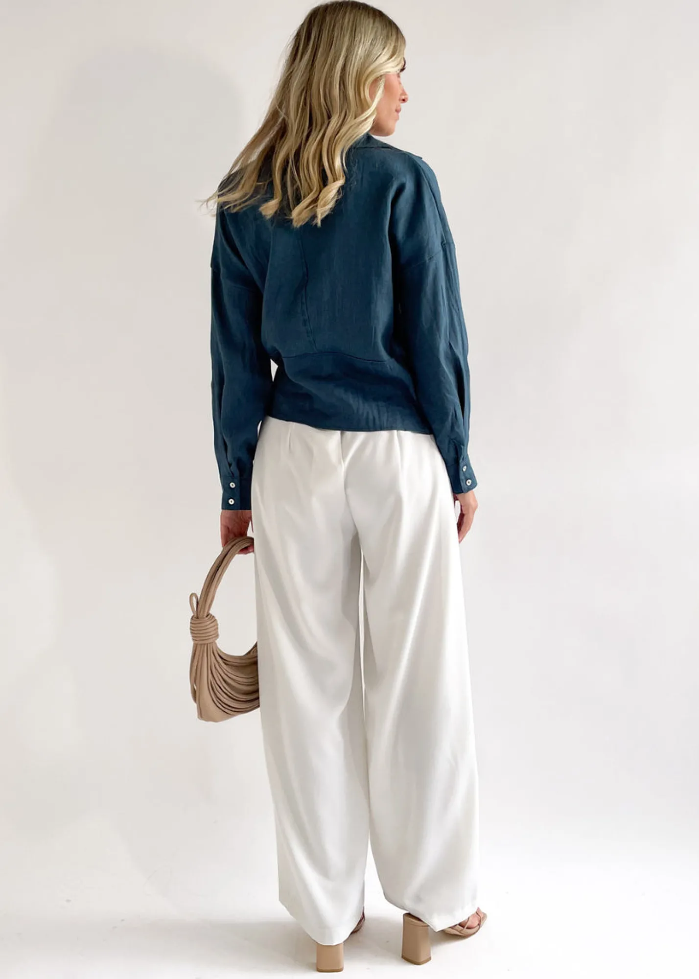 Women Gingham & Heels Blouses>Arie Linen Blouse