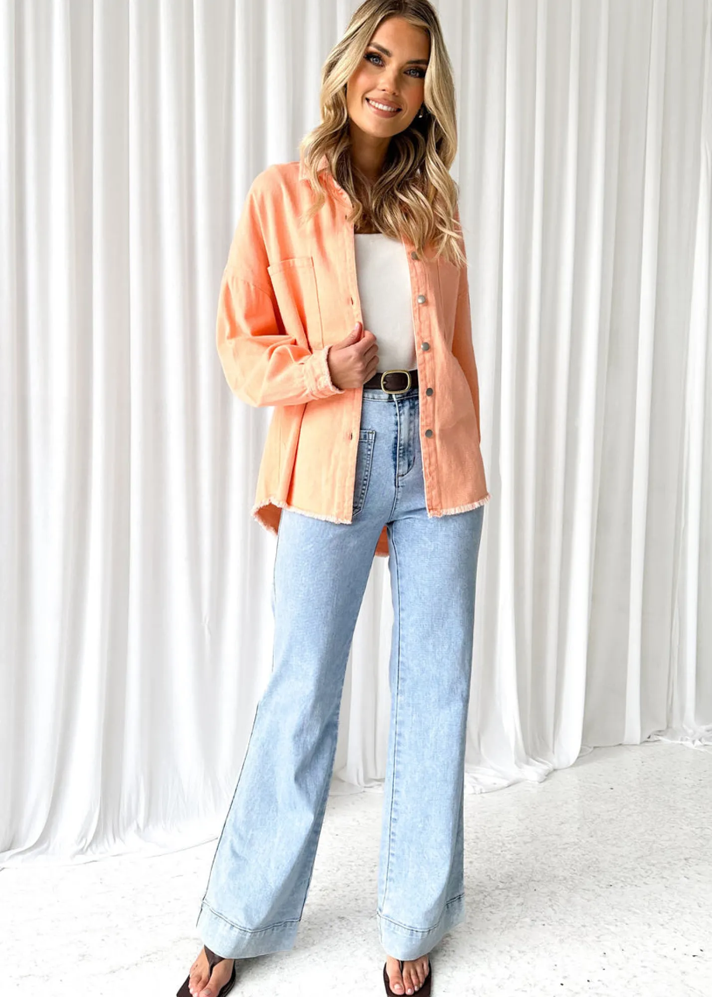 Women Gingham & Heels Shirts>Astrella Denim Shirt
