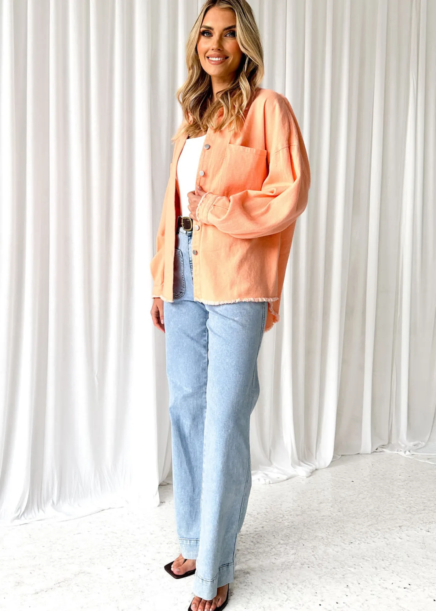 Women Gingham & Heels Shirts>Astrella Denim Shirt