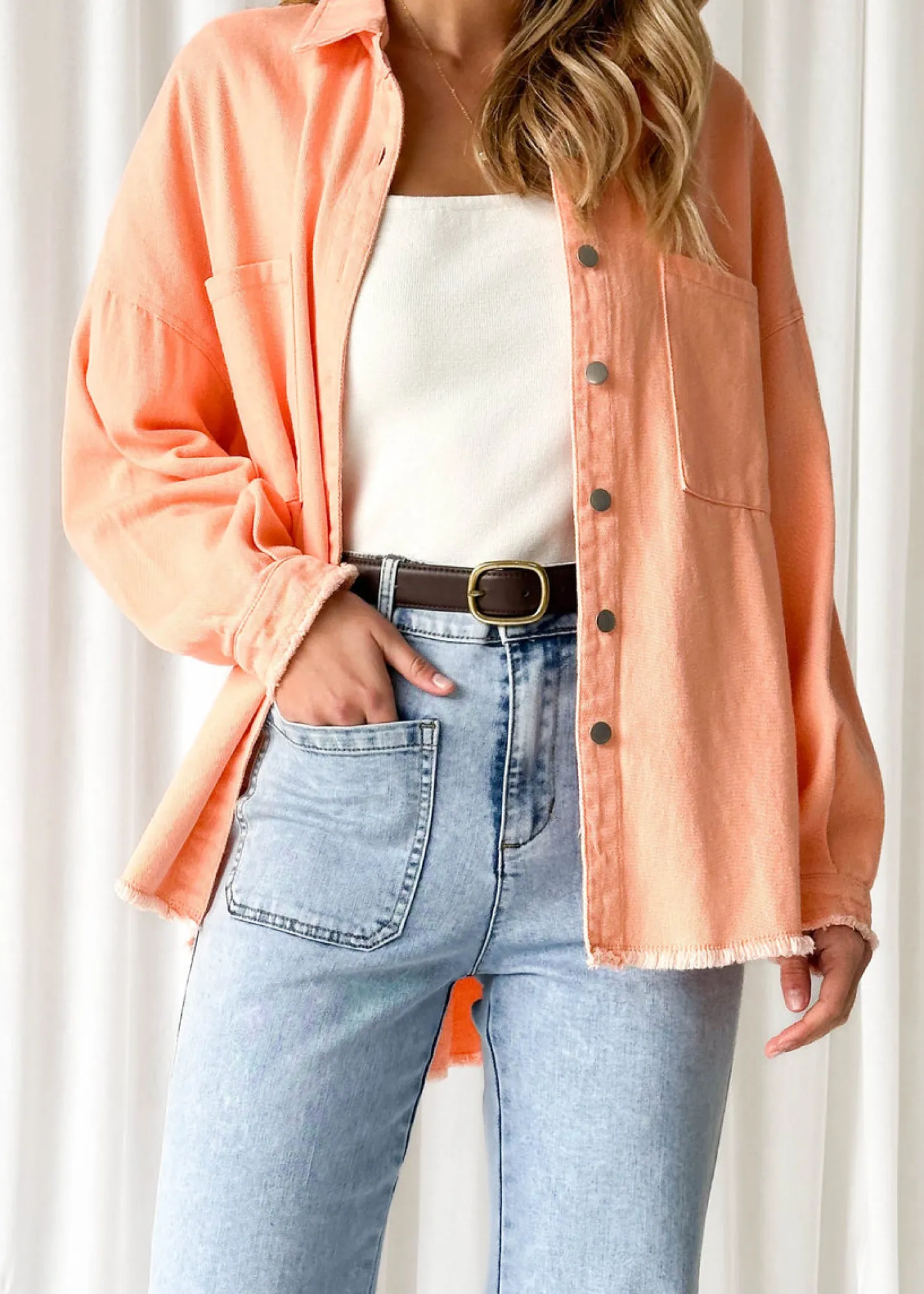 Women Gingham & Heels Shirts>Astrella Denim Shirt