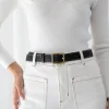 Women Gingham & Heels Belts>Aviana Leather Belt