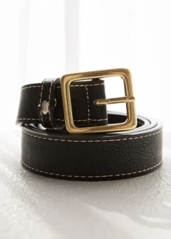 Women Gingham & Heels Belts>Aviana Leather Belt
