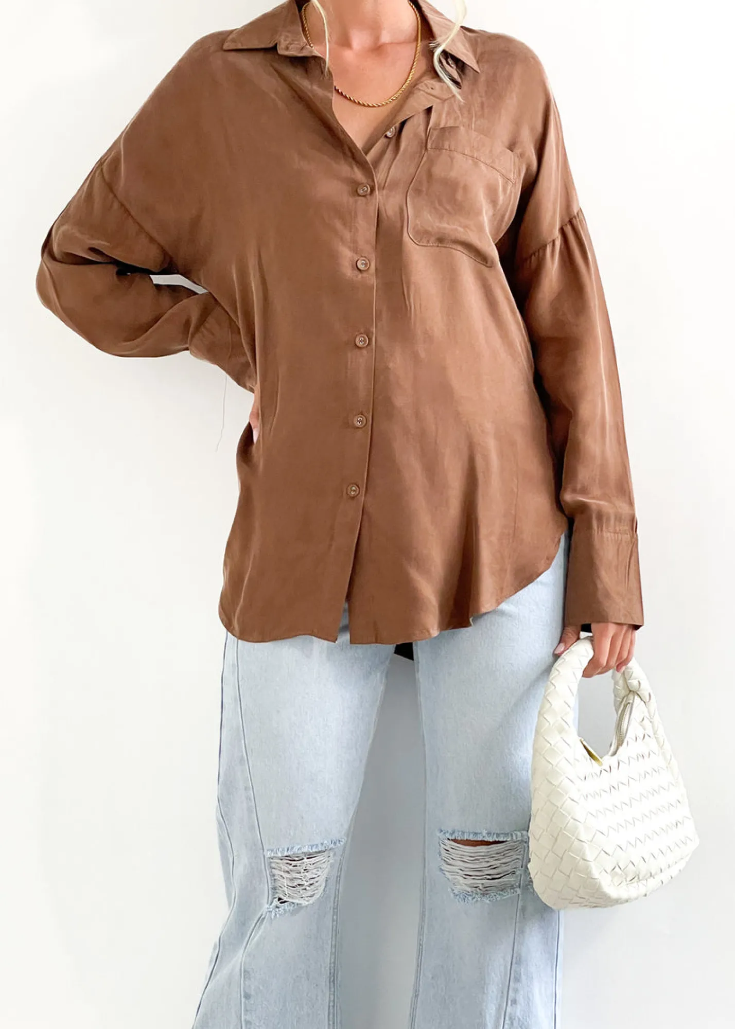 Women Gingham & Heels Shirts>Axara Cupro Shirt