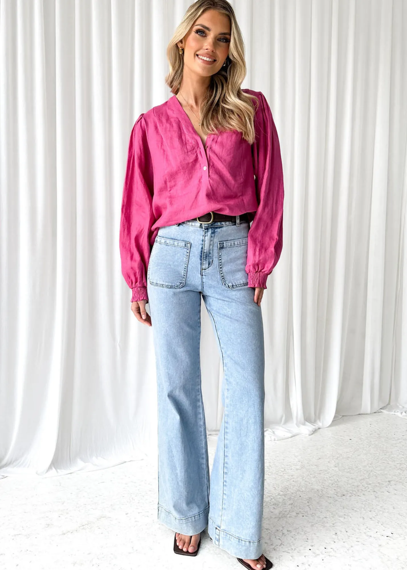 Women Gingham & Heels Shirts>Azer Linen Shirt