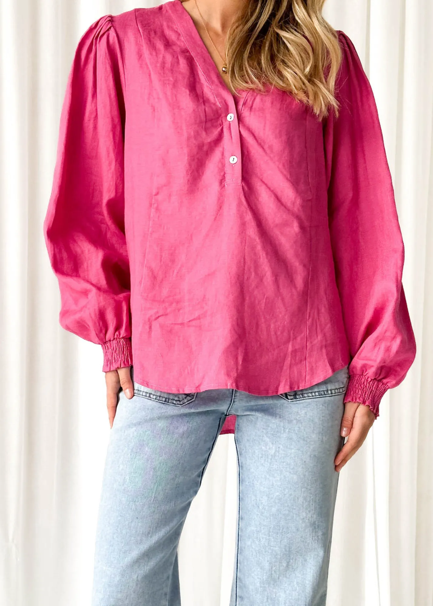 Women Gingham & Heels Shirts>Azer Linen Shirt