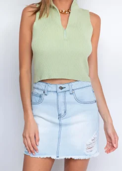Women Gingham & Heels Knit Tops>Baddest B Knit Top