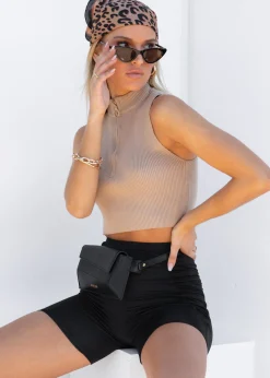 Women Gingham & Heels Knit Tops>Baddest B Knit Top