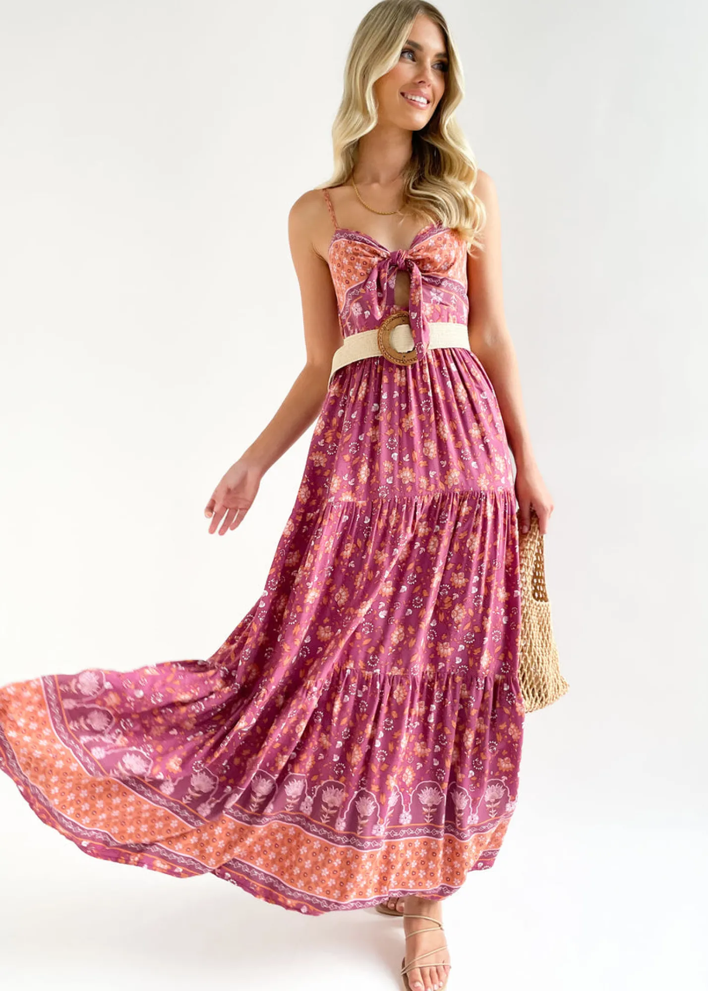 Women Gingham & Heels Maxi>Bambi Maxi Dress