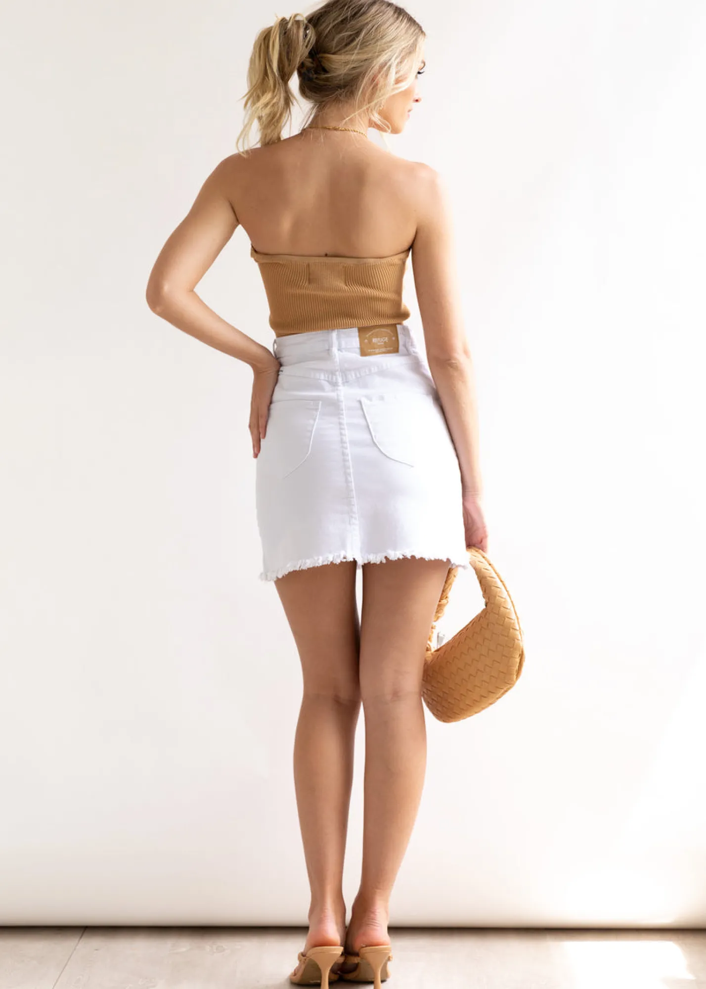 Women Gingham & Heels Skirts>Beckah Denim Skirt