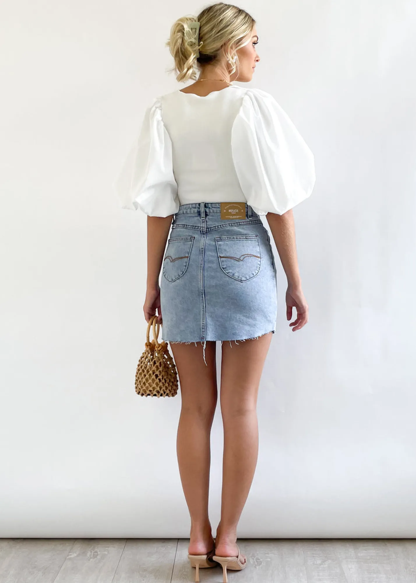 Women Gingham & Heels Skirts>Beckah Denim Skirt