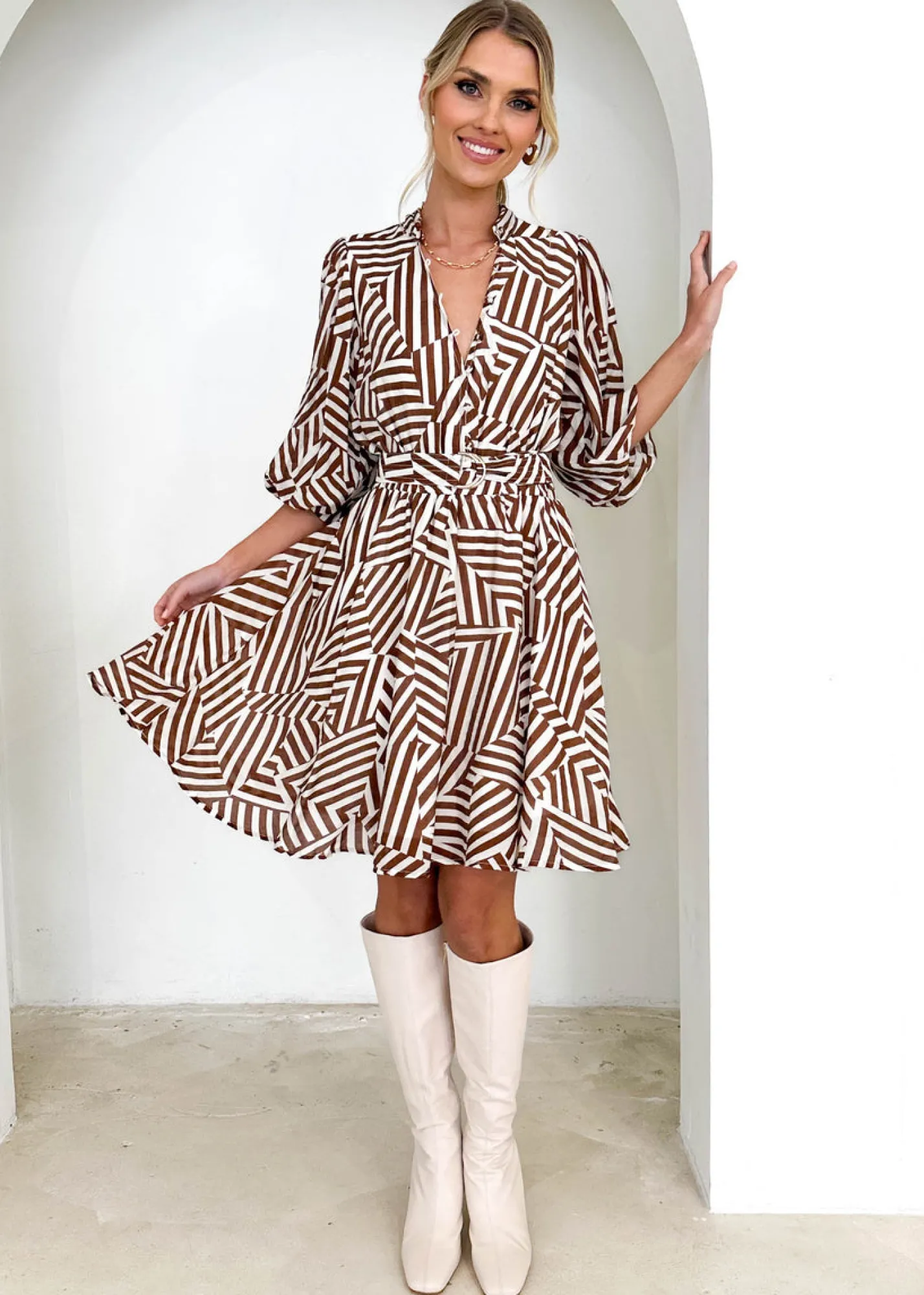 Women Gingham & Heels Short>Belma Dress