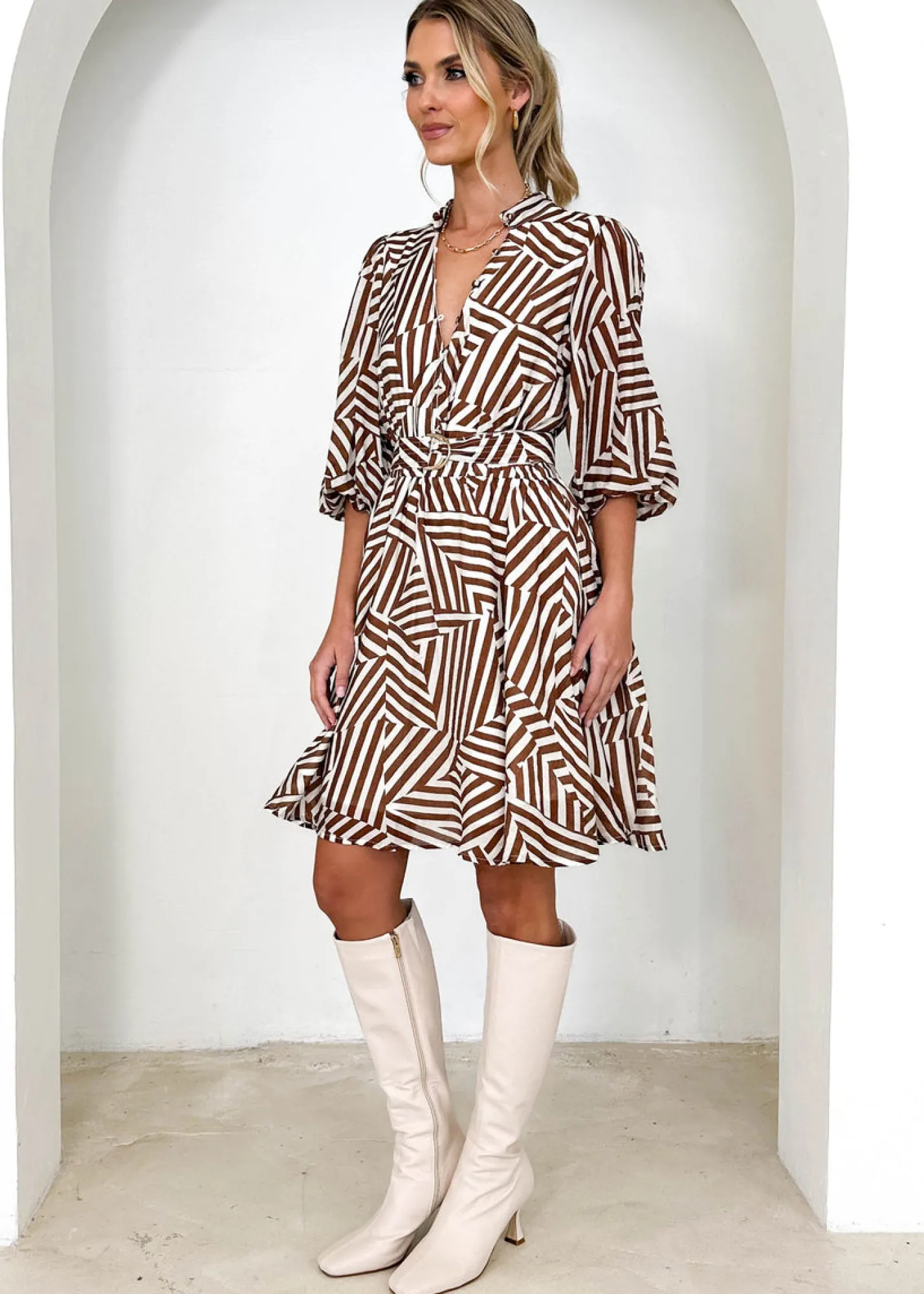 Women Gingham & Heels Short>Belma Dress